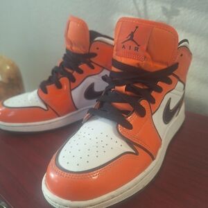 Jordan Kids Sneakers - Orange, White, and Black